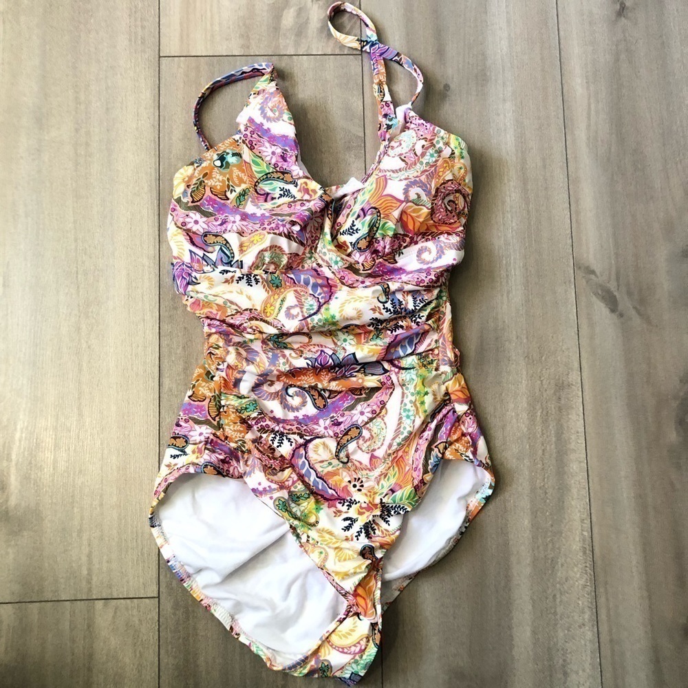 Lauren Ralph Lauren Paisley One Piece Underwire Swimsuit 4
